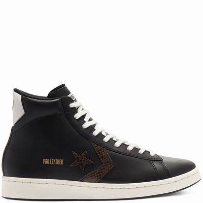 Férfi Converse Snake Print Pro Leather Magasszárú Cipő CO0621374 Fekete